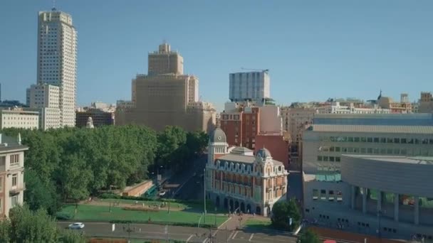 Luftaufnahme Der Plaza Espana Madrid — Stockvideo