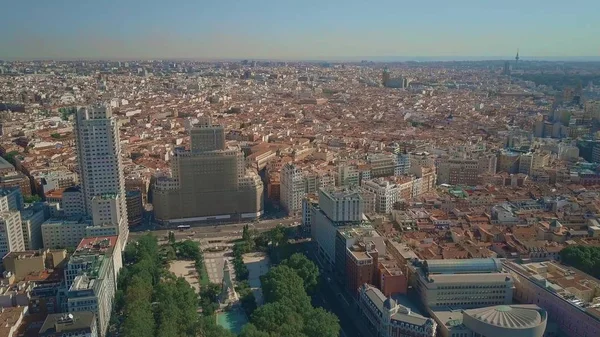 Veduta aerea del paesaggio urbano di Madrid da Plaza de Espana, Spagna — Foto Stock