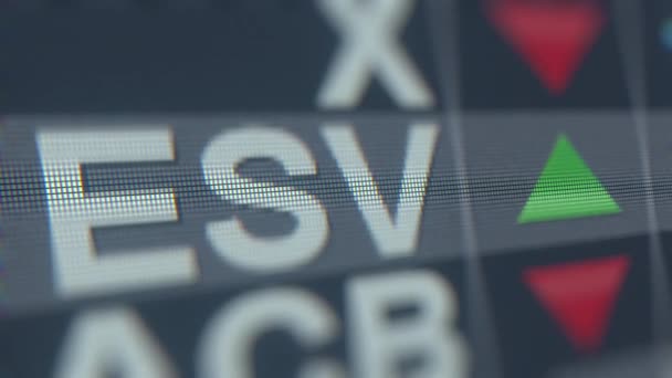 Ensco Esv běžícími na obrazovce. Redakční loopable animace — Stock video