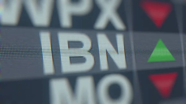 Icici bank adr ibn 股票代码, 概念编辑3d 渲染 — 图库照片