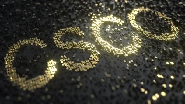 Cisco Systems CSCO engomado de números de oro, animación editorial conceptual — Vídeo de stock