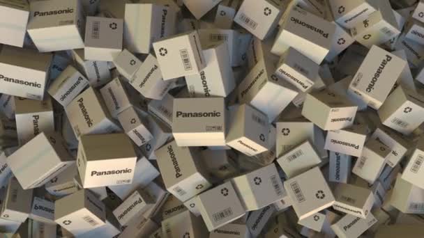 Pola z Panasonic logo. Redakcji animacji — Wideo stockowe