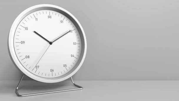 Das Gesicht der Uhr mit dem aufschlussreichen Text zur Geschäftszeit. Konzeptionelle Animation — Stockvideo