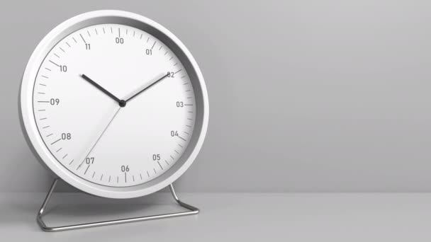 Reloj con revelador TIEMPO PARA LA CAMA título. Animación conceptual — Vídeo de stock