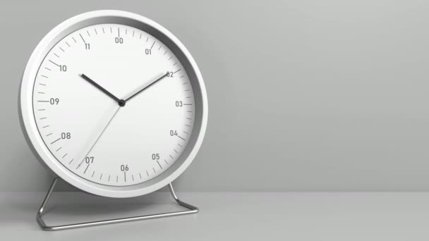 Das Gesicht der Uhr mit aufschlussreicher Pausenzeit. Konzeptionelle Animation — Stockvideo