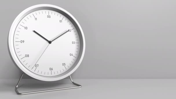 在时钟面上显示希望文本的时间。概念动画 — 图库视频影像