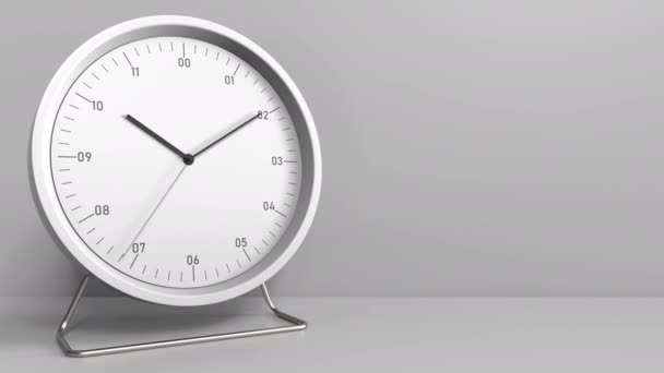 在时钟上显示爱的时间文本。概念动画 — 图库视频影像