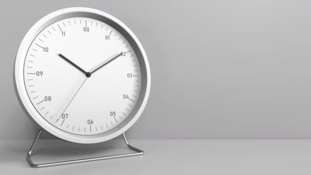 时钟面与揭示时间为早餐文本。概念动画 — 图库视频影像
