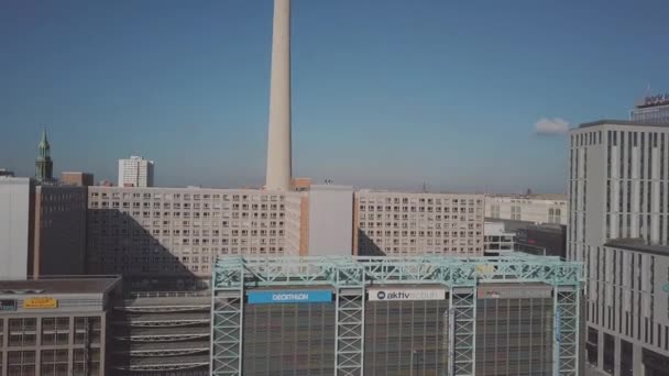 Berlin Deutschland Oktober 2018 Luftaufnahme Des Rathauspassagen Shopping Mall — Stockvideo