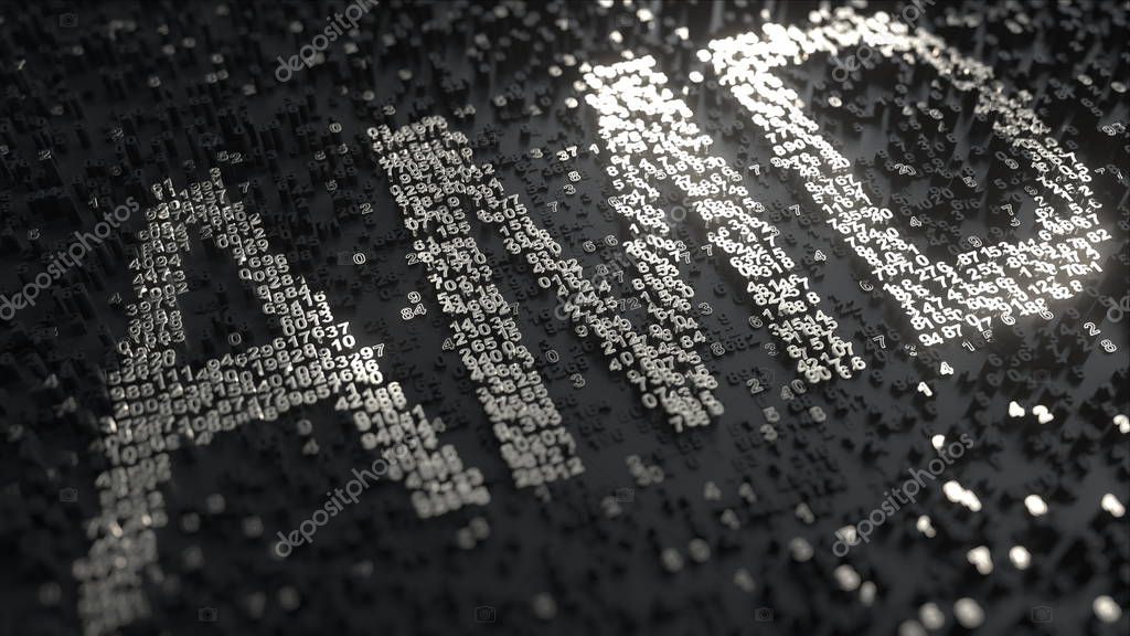 Avanzado Micro Devices AMD stock ticker hecho de números de plata