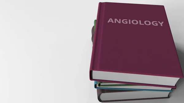 Angiologie-Titel auf dem Buch, konzeptionelles 3D-Rendering — Stockfoto