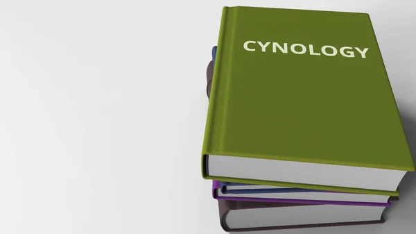 Título de CYNOLOGY no livro, renderização 3D conceitual — Fotografia de Stock