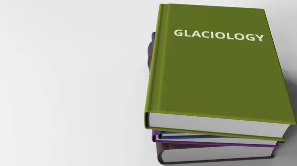 Glaziologie-Titel auf dem Buch, konzeptionelles 3D-Rendering — Stockfoto