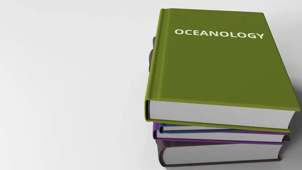도 서, 개념적 3d 렌더링에 oceanology 제목 — 스톡 사진