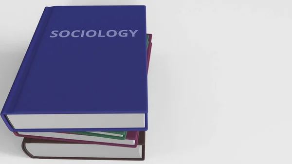 SOCIOLOGY title on the book, conceptual 3D rendering — Stock Photo, Image