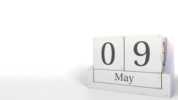 Wooden Blocks Calendar Specific Date — Stock Photo, Image