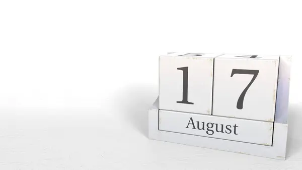 Bloques Madera Calendario Con Una Fecha Específica — Foto de Stock