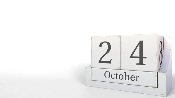 Fadarabot a naptár mutatja október 24 dátum, 3d-leképezés — Stock Fotó