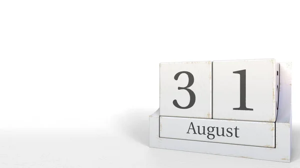 Calendario Blocchi Legno Con Una Data Specifica — Foto Stock