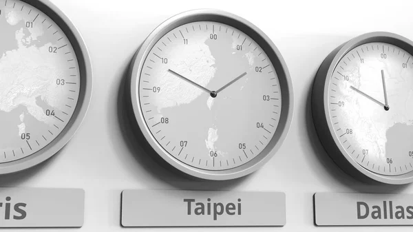 Different Time Zones Clocks — Stock Photo, Image