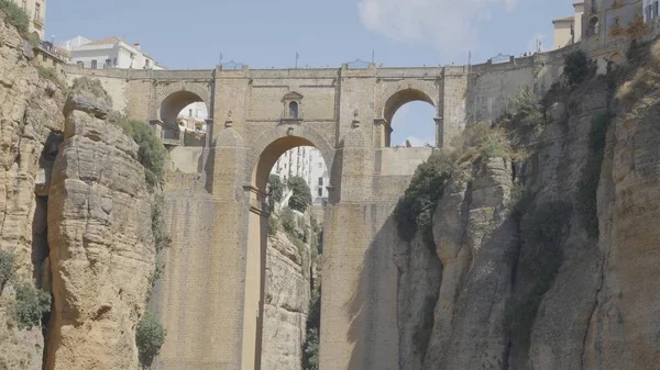 Mostu Puente Nuevo, główną atrakcję miasta Ronda, Hiszpania — Zdjęcie stockowe