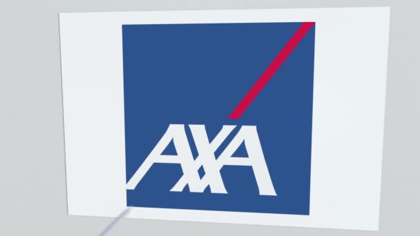 Företagets Logotyp Drabbas Bågskytte Arrow Business Kris Konceptuella Redaktionella Animation — Stockvideo