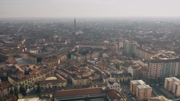 Luchtfoto van Alessandria. Piemonte, Italië — Stockvideo