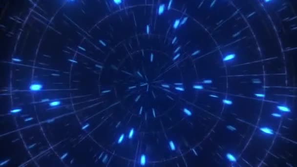 Abstracte Hyperspace Snelle Vlucht — Stockvideo