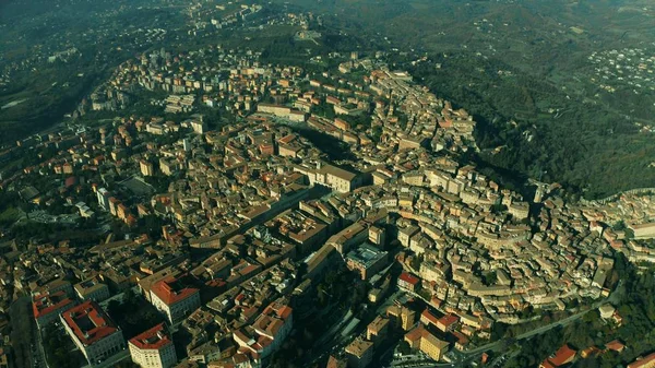 Letecký snímek města Perugia. Umbrie, Itálie — Stock fotografie
