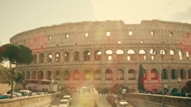 ROMA, ITALIA - 31 DICEMBRE 2018. Famoso Colosseo o anfiteatro del Colosseo in una giornata di sole — Video Stock