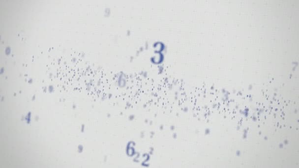 脸谱标识是用许多数字制作的。数字商业概念编辑动画 — 图库视频影像