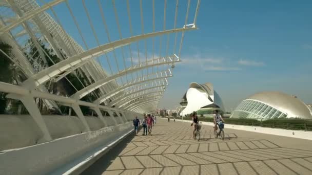 VALENCIA, ESPAÑA - 22 DE SEPTIEMBRE DE 2018. Ciudad de las Artes y las Ciencias, un importante hito español — Vídeo de stock