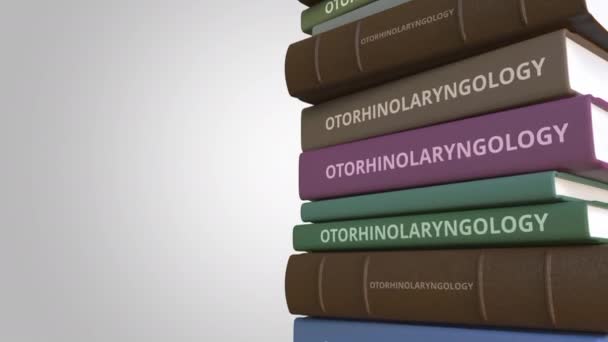 Una Pila Libros Renderizado — Vídeo de stock