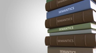 Book with SEMANTICS title, 3D rendering clipart