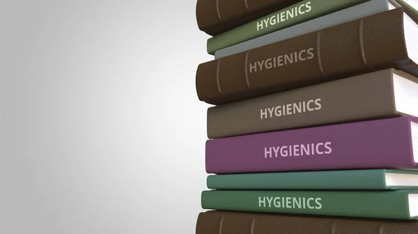 Stoh knih o hygiena, vykreslování 3d objektů — Stock fotografie