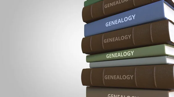 Portada de libro con título GENEALOGY, representación 3D —  Fotos de Stock