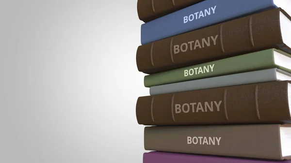 Kitaplar botanik, 3d işleme yığını — Stok fotoğraf