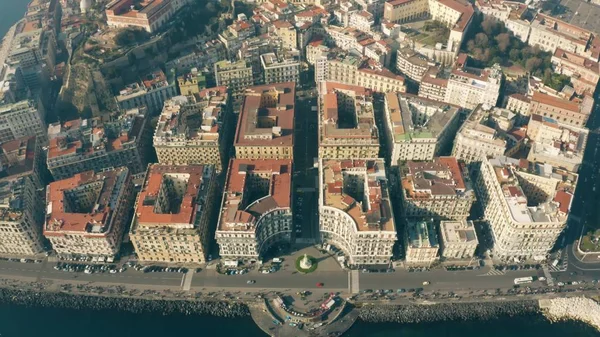 Vista aérea de Lungomare Santa Lucia Napoli. Nápoles, Italia — Foto de Stock