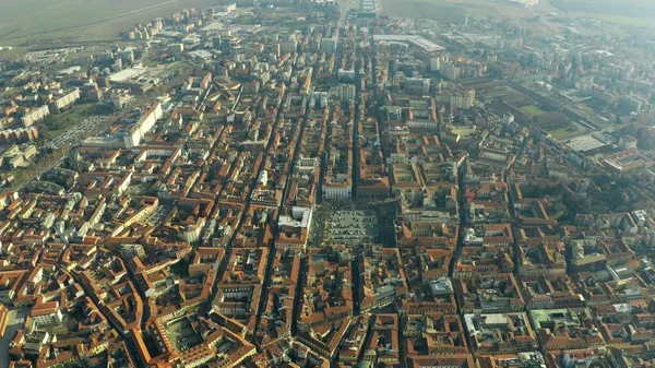 Letecký snímek města Alessandria, Itálie — Stock fotografie
