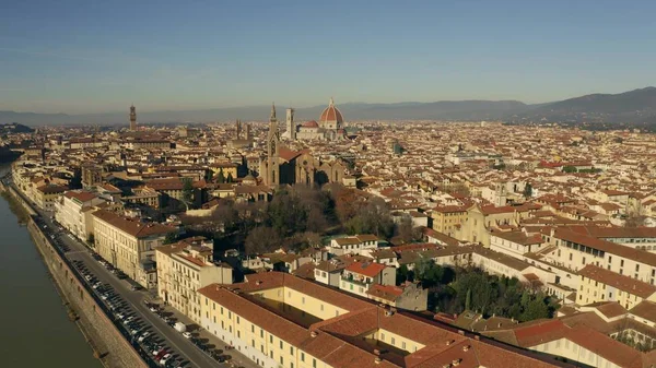 Letecký snímek města Florencie. Toskánsko, Itálie — Stock fotografie