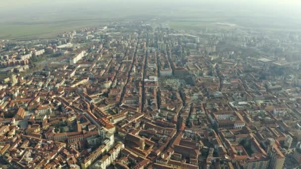 Vista aérea de Alessandria, Italia — Vídeo de stock