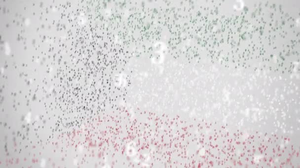 Flaga Kuwejtu skladajaca sie z numerami. Koncepcyjne gospodarki cyfrowej animacji 3d — Wideo stockowe