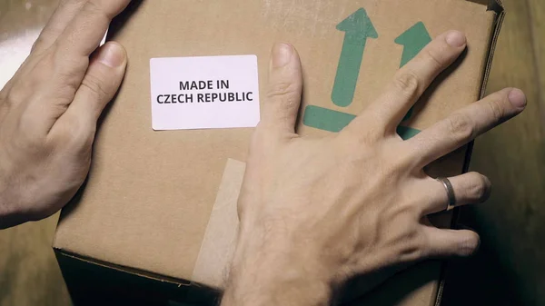框与在捷克共和国制造的标题 — 图库照片