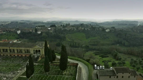 Снимок с воздуха Тосканы. Италия — стоковое фото