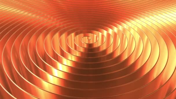回転光沢のある銅コイル。ループ可能な 3D アニメーション — ストック動画