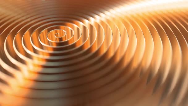 Copper coil, shallow focus. Loopable motion background — Stock Video