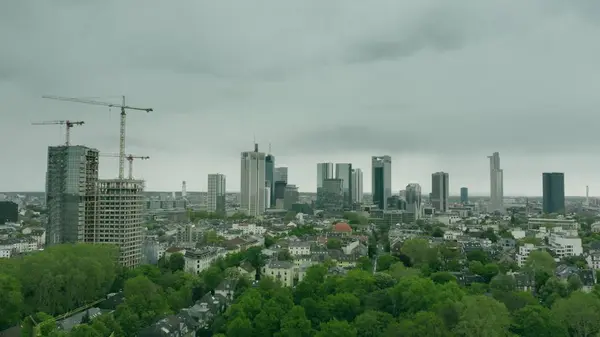 Frankfurt Main, Almanya'nın havadan çekilmiş fotoğrafı — Stok fotoğraf