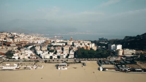 Aerial view of Gaeta and the naval base, Italy — Stock Video