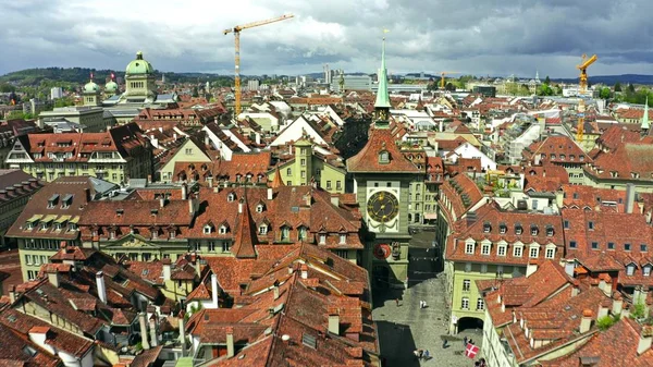 Légifotó a híres Zytglogge vagy óratorony az Old City of Bern, Svájc — Stock Fotó