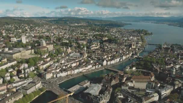 Toma aérea de Zúrich, Suiza — Vídeo de stock